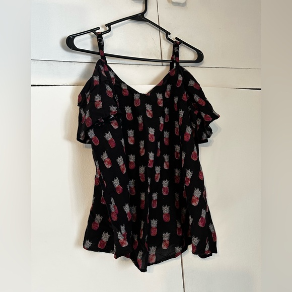 torrid Tops - Torrid Cold Shoulder Pineapple Top